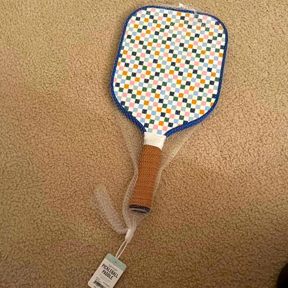 Multicolor Checkered Pickleball Paddle (CL)
